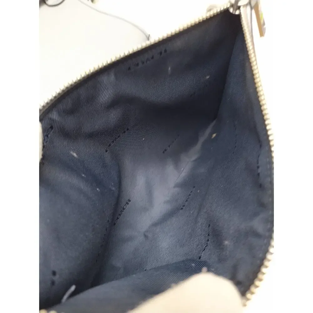 Coach Day Tote Blue Leather Double Handles Shoulder Bag